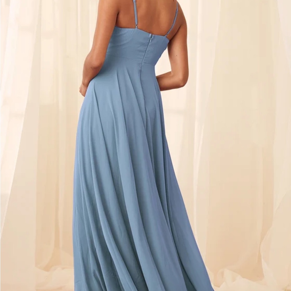 Elegant Blue Maxi Dress - Picture 2 of 5